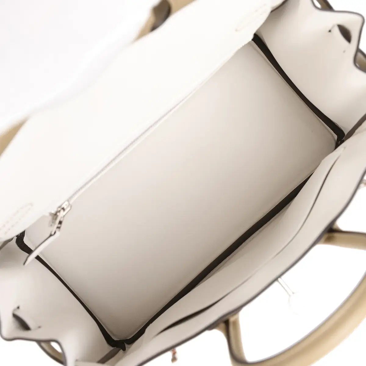 HERMÈS Hermes Birkin 25 Eclat Beige Marfa, Gris Pale Swift Palladium Hardware | Thumbnail 9