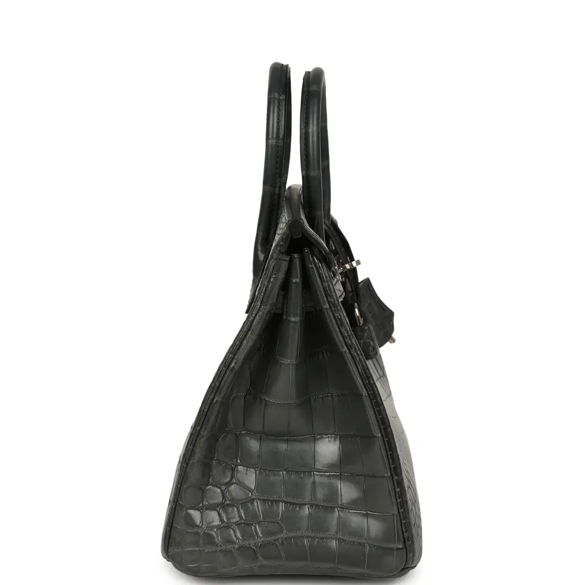 HERMÈS Pre-owned Hermes Birkin 25 Plomb Matte Niloticus Crocodile Palladium Hardware | Thumbnail 3 HERMÈS Pre-owned Hermes Birkin 25 Plomb Matte Niloticus Crocodile Palladium Hardware | Thumbnail 3