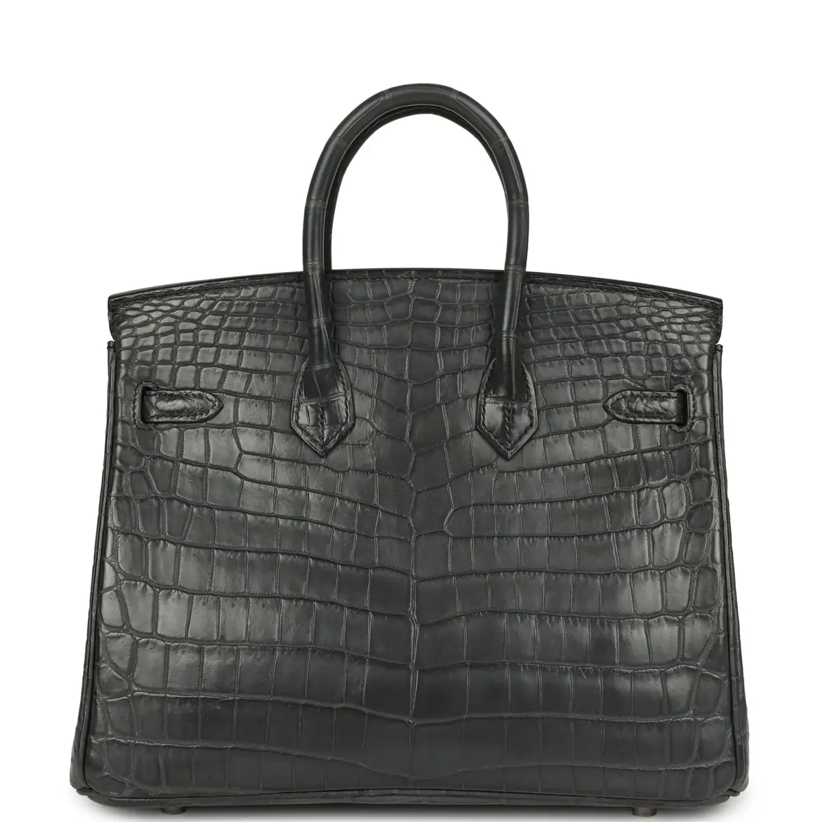 HERMÈS Pre-owned Hermes Birkin 25 Plomb Matte Niloticus Crocodile Palladium Hardware | Thumbnail 4 HERMÈS Pre-owned Hermes Birkin 25 Plomb Matte Niloticus Crocodile Palladium Hardware | Thumbnail 4