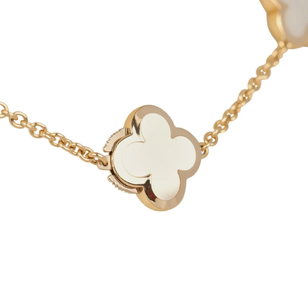 Van Cleef & Arpels Pre-owned Van Cleef & Arpels Pure Alhambra 9 Motif Necklace Mother of Pearl 18K Yellow Gold | Thumbnail 5 Van Cleef & Arpels Pre-owned Van Cleef & Arpels Pure Alhambra 9 Motif Necklace Mother of Pearl 18K Yellow Gold | Thumbnail 5