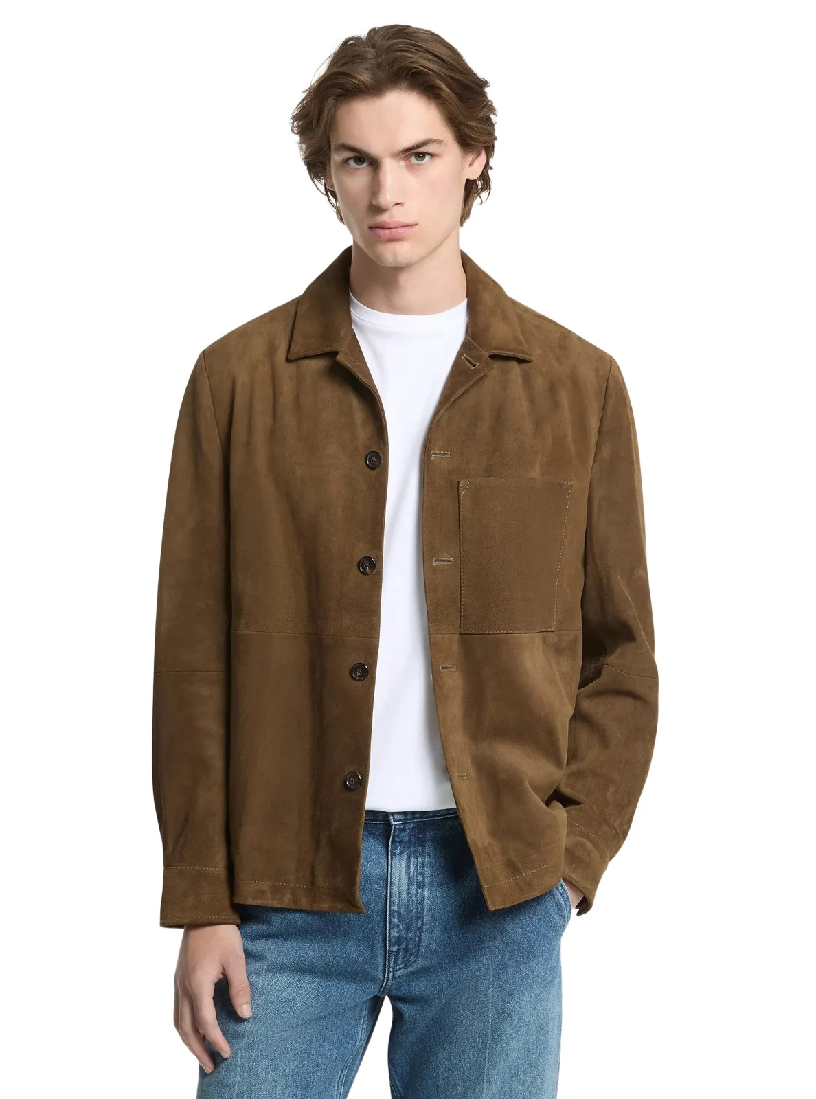 Michael Kors Collection Suede Jacket in Green