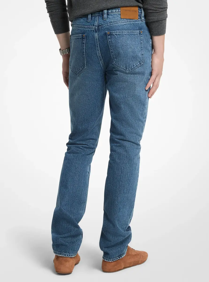 Michael Kors Collection Parker Slim-Fit Denim Jeans in Blue | Thumbnail 2