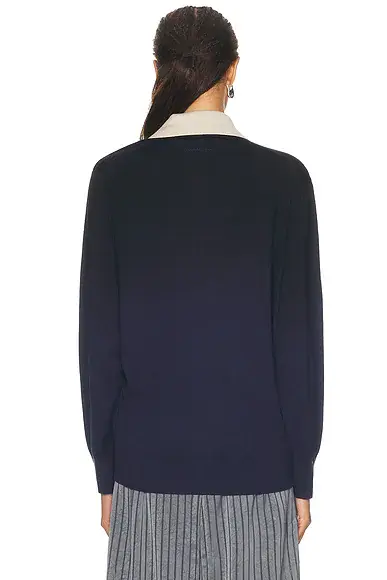 Acne Studios Koyat Silk Wool Polo Sweater | Thumbnail 3