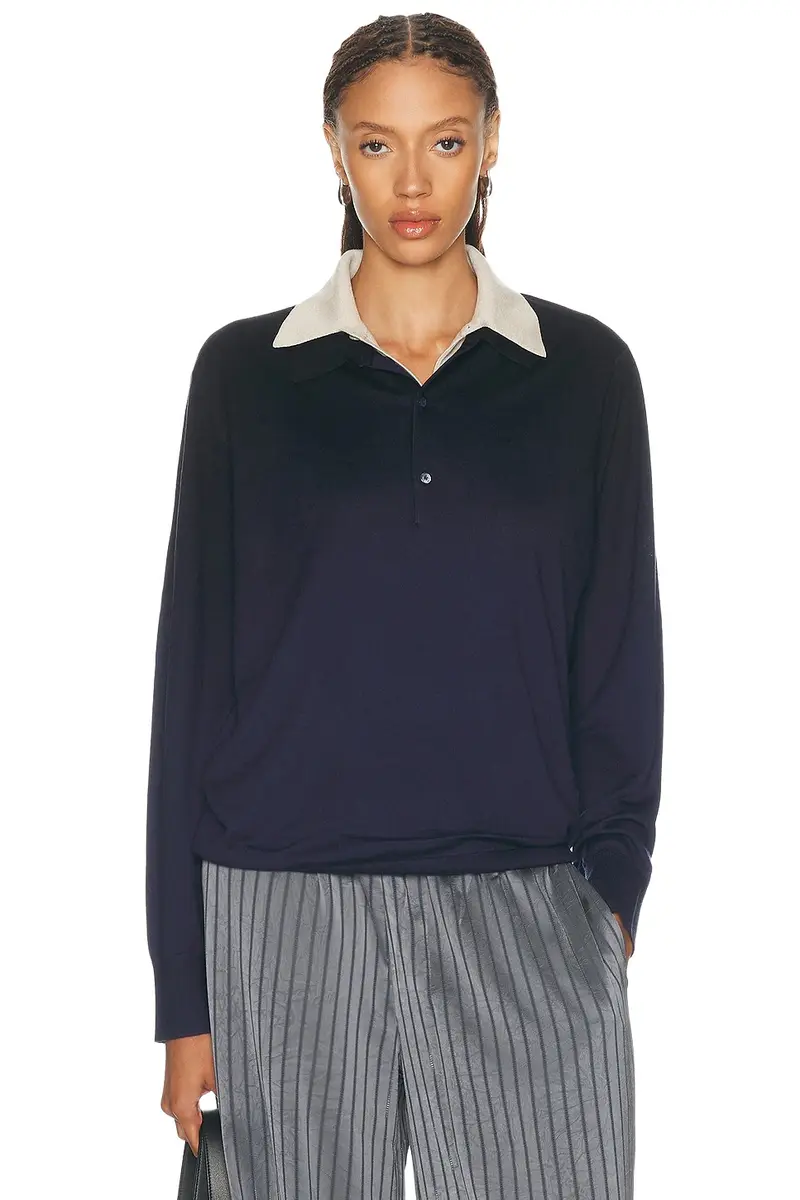 Koyat Silk Wool Polo Sweater