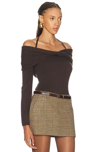 Simkhai Cambria Long Sleeve Off Shoulder Top | Thumbnail 2 Simkhai Cambria Long Sleeve Off Shoulder Top | Thumbnail 2