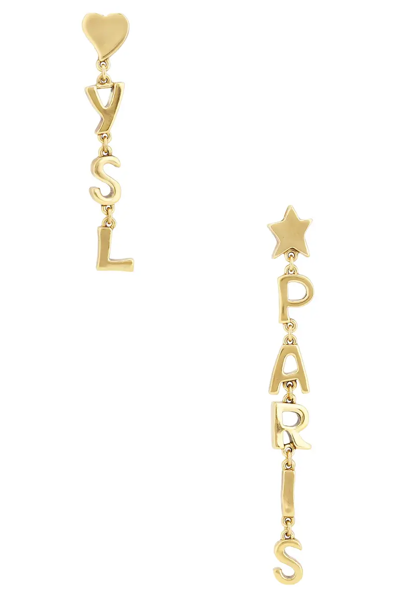 Saint Laurent YSL Paris Pendant Earrings