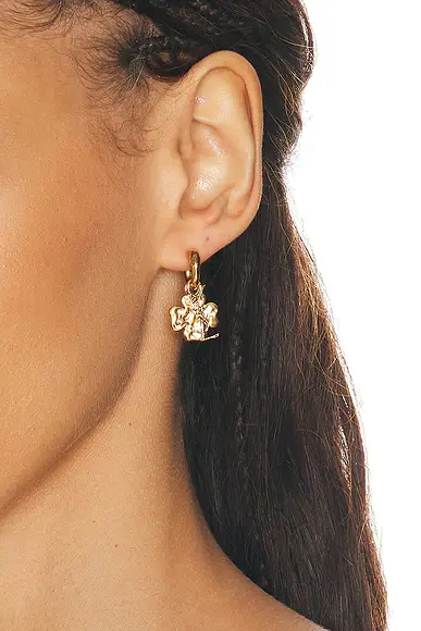 Saint Laurent YSL & Lucky Charm Hoop Earrings | Thumbnail 2 Saint Laurent YSL & Lucky Charm Hoop Earrings | Thumbnail 2