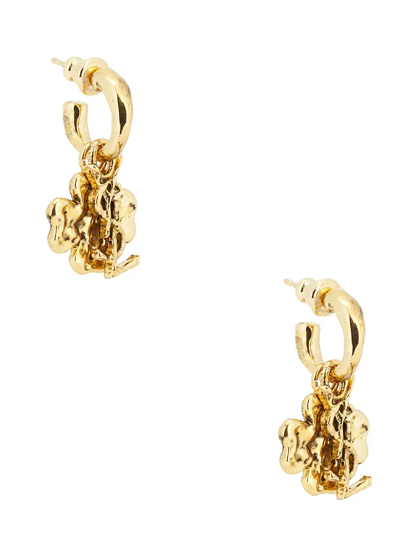 YSL & Lucky Charm Hoop Earrings YSL & Lucky Charm Hoop Earrings