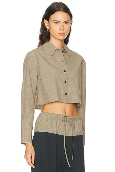 Matthew Bruch Cropped Oversized Button Down Top | Thumbnail 2 Matthew Bruch Cropped Oversized Button Down Top | Thumbnail 2