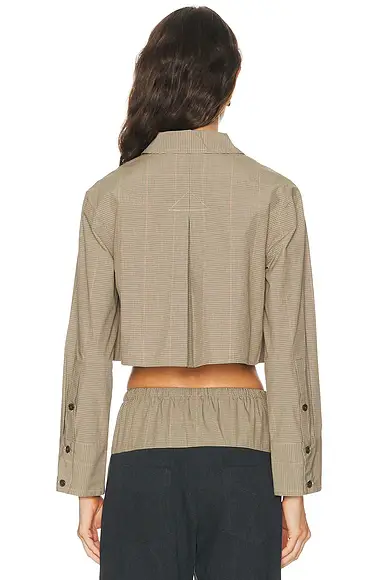 Matthew Bruch Cropped Oversized Button Down Top | Thumbnail 3 Matthew Bruch Cropped Oversized Button Down Top | Thumbnail 3