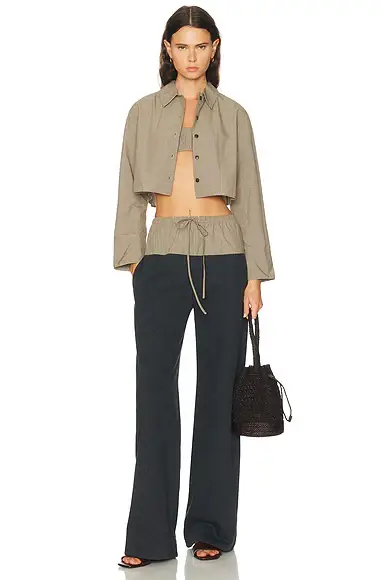 Matthew Bruch Cropped Oversized Button Down Top | Thumbnail 4 Matthew Bruch Cropped Oversized Button Down Top | Thumbnail 4