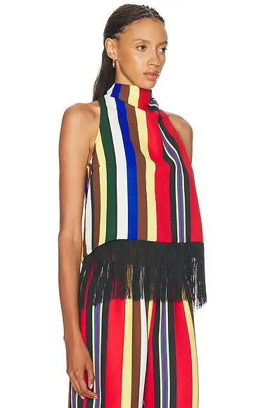 SIMONMILLER Tia Crepe Fringe Top | Thumbnail 2 SIMONMILLER Tia Crepe Fringe Top | Thumbnail 2