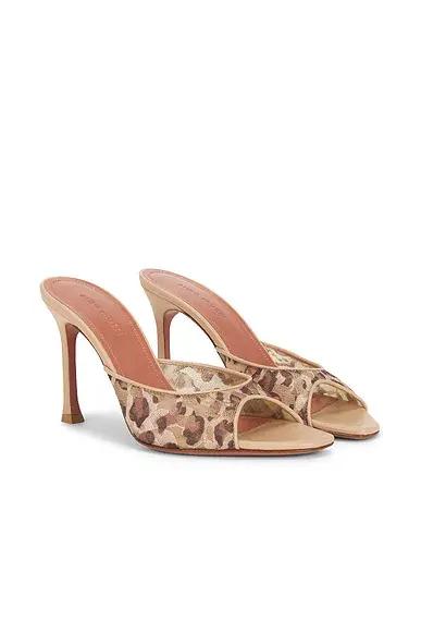 Amina Muaddi Alexa Lace 95 Slipper Mule | Thumbnail 2 Amina Muaddi Alexa Lace 95 Slipper Mule | Thumbnail 2
