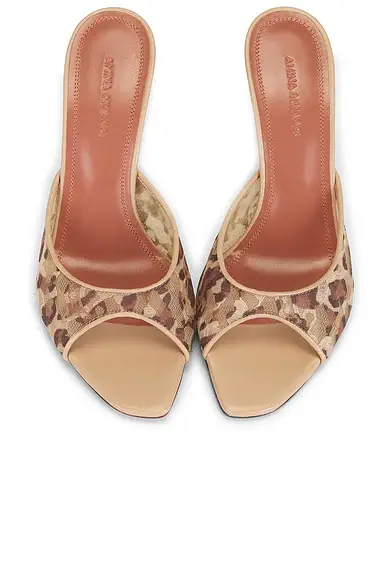 Amina Muaddi Alexa Lace 95 Slipper Mule | Thumbnail 4 Amina Muaddi Alexa Lace 95 Slipper Mule | Thumbnail 4