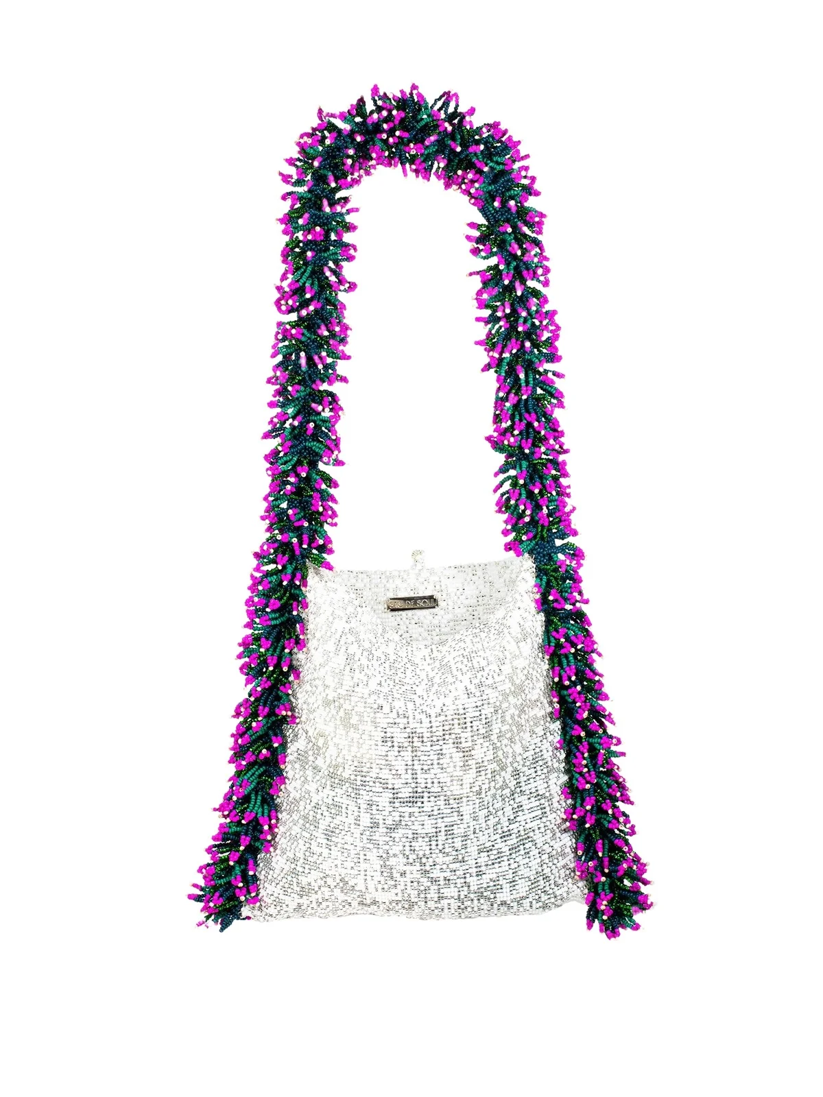 SAC DE SOUL Silver, Green, and Pink Camila Bag