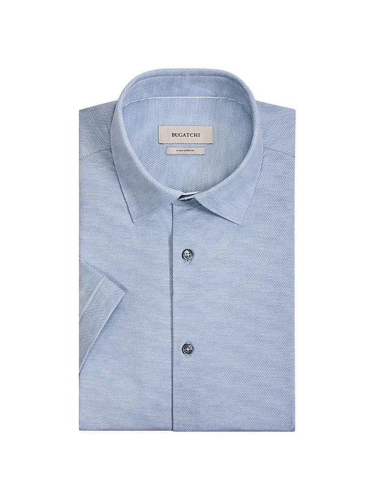 Bugatchi Men's OoohCotton Miles Short-Sleeve Shirt | Image 1 Bugatchi Men's OoohCotton Miles Short-Sleeve Shirt | Image 1