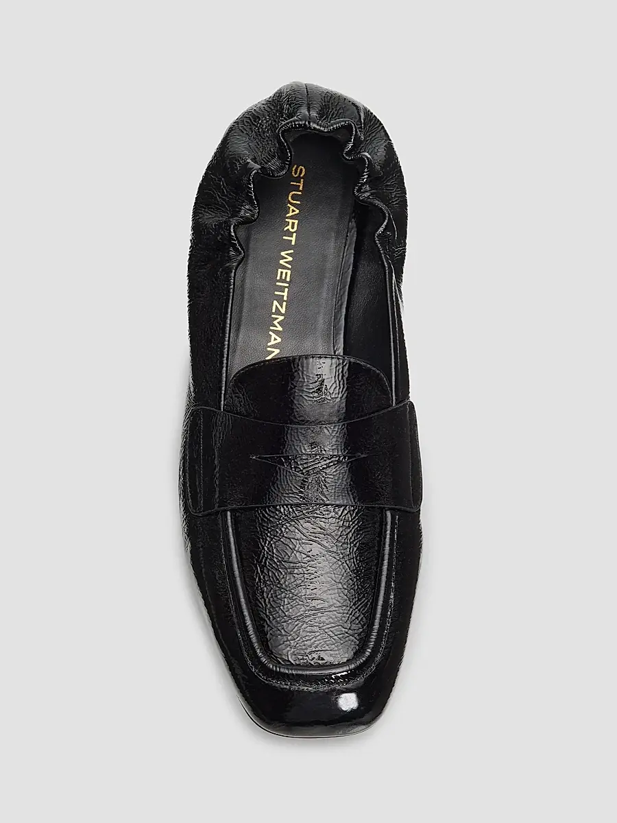 Stuart Weitzman Women's Bryant Leather Penny Loafers | Thumbnail 6 Stuart Weitzman Women's Bryant Leather Penny Loafers | Thumbnail 6