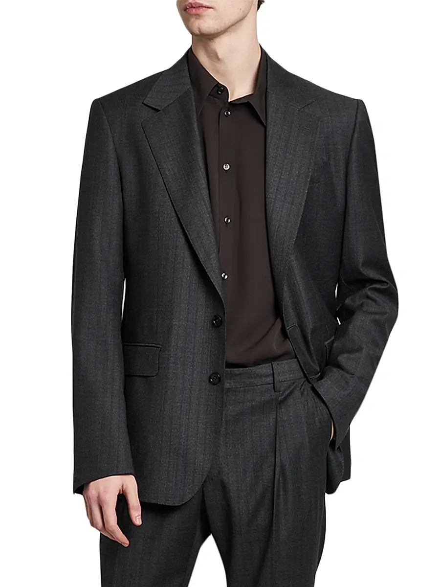 Dolce & Gabbana Men's Striped Virgin Wool Blazer | Thumbnail 3 Dolce & Gabbana Men's Striped Virgin Wool Blazer | Thumbnail 3