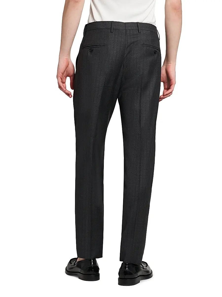 Dolce & Gabbana Men's Striped Pleated-Front Virgin Wool Pants | Thumbnail 5 Dolce & Gabbana Men's Striped Pleated-Front Virgin Wool Pants | Thumbnail 5