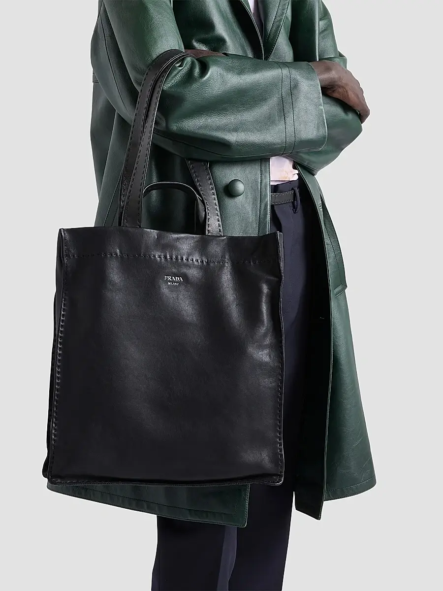 Prada Men's Nappa Leather Tote Bag | Thumbnail 3