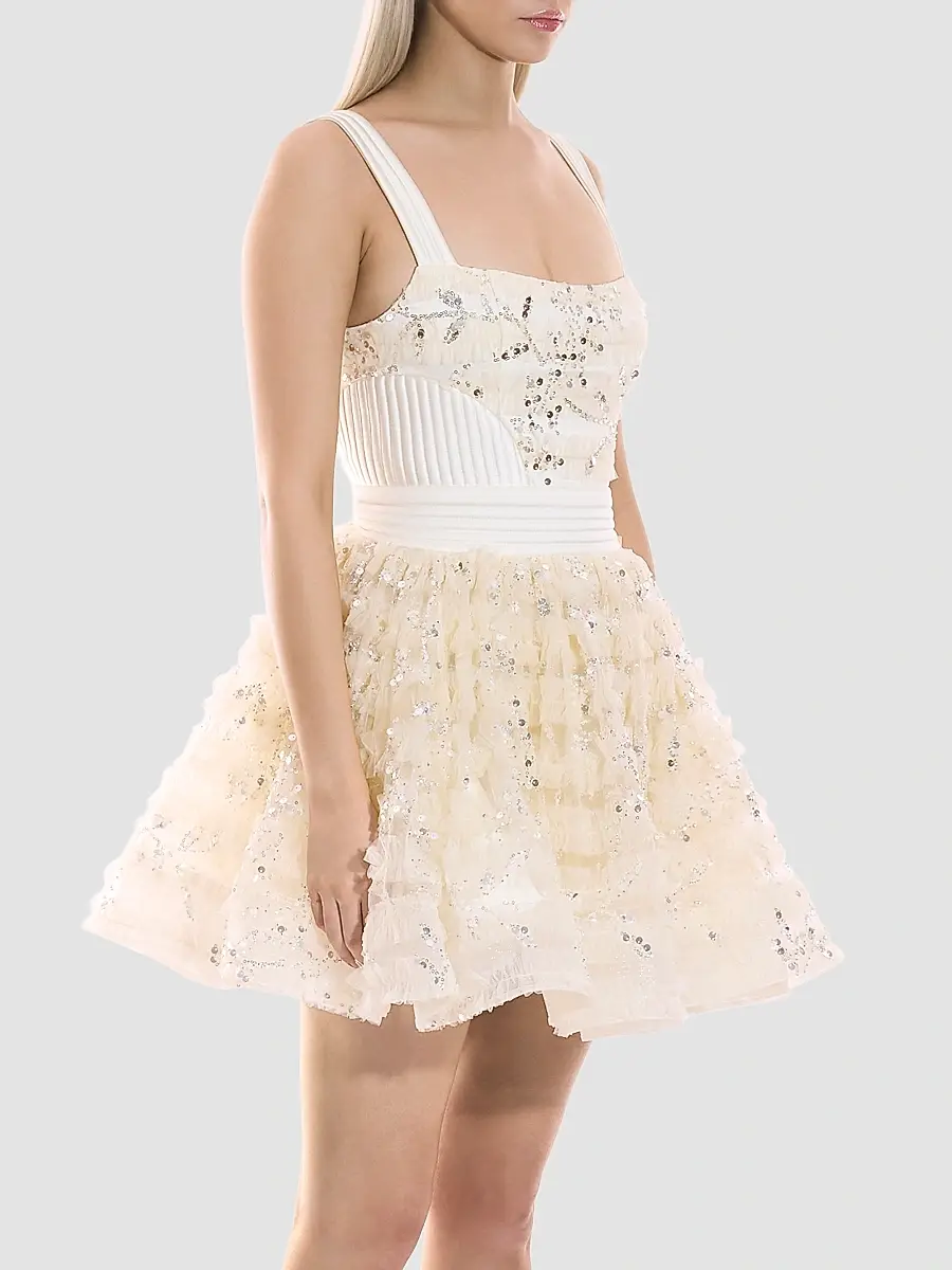 Zhivago Women's Doll Sequin-Embellished A-Line Mini Dress | Thumbnail 4