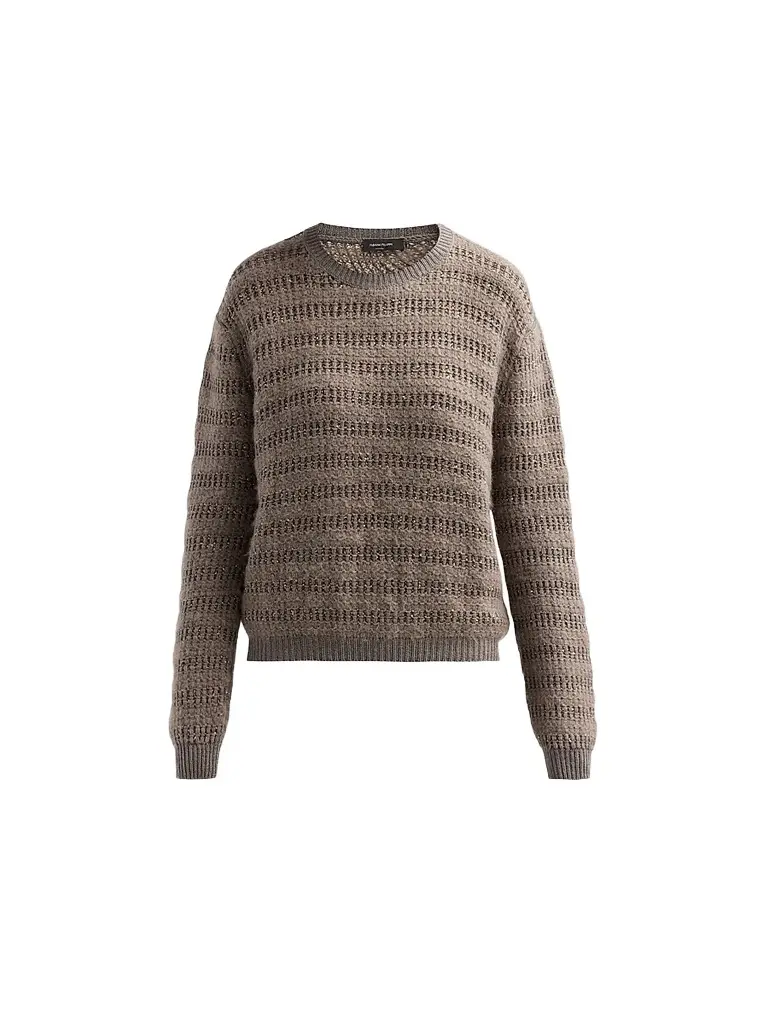 Fabiana Filippi Women's Sequined Striped Wool-Blend Sweater - Falcon | Image 1 Fabiana Filippi Women's Sequined Striped Wool-Blend Sweater - Falcon | Image 1