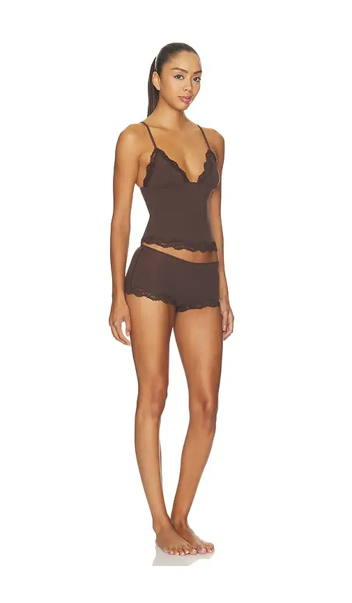 Skims Fits Everybody Lace Triangle Cami & Boyshort Set | Thumbnail 2