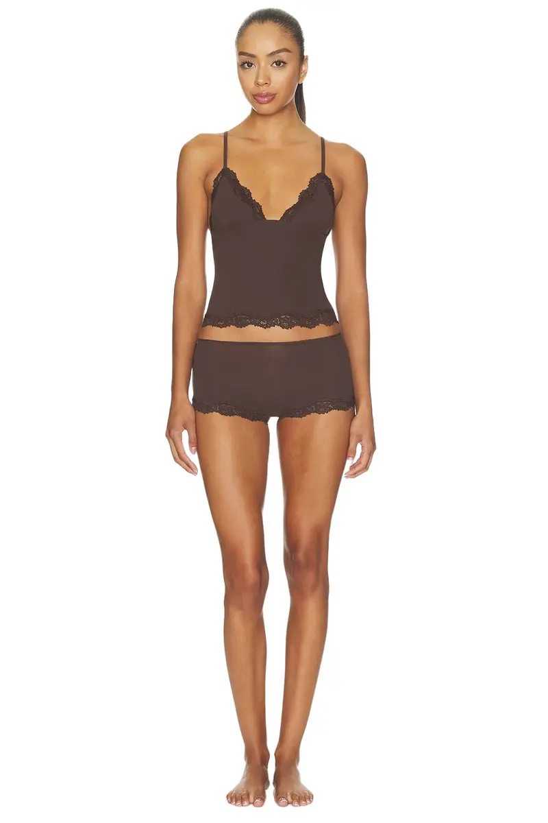 Fits Everybody Lace Triangle Cami & Boyshort Set Fits Everybody Lace Triangle Cami & Boyshort Set
