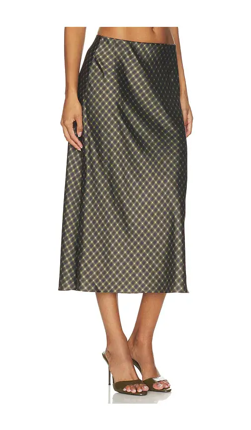 Vince Plaid Ombre Slip Skirt With Lingerie Elastic | Thumbnail 2 Vince Plaid Ombre Slip Skirt With Lingerie Elastic | Thumbnail 2