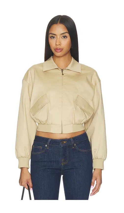 GOOD AMERICAN The Twill Cropped Bomber | Thumbnail 2 GOOD AMERICAN The Twill Cropped Bomber | Thumbnail 2