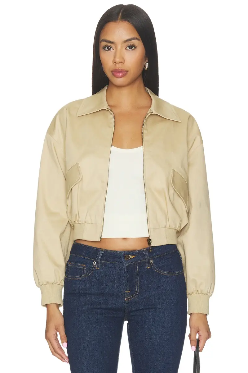 The Twill Cropped Bomber The Twill Cropped Bomber