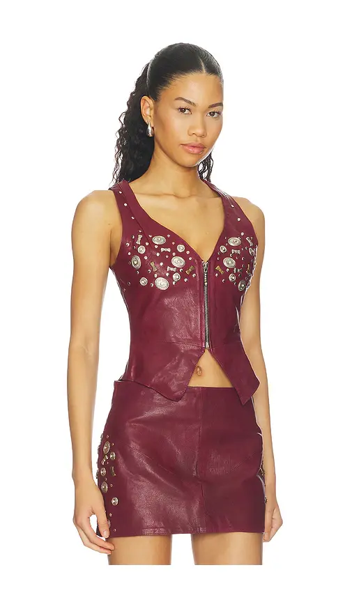 Understated Leather Concho Leather Top | Thumbnail 2 Understated Leather Concho Leather Top | Thumbnail 2