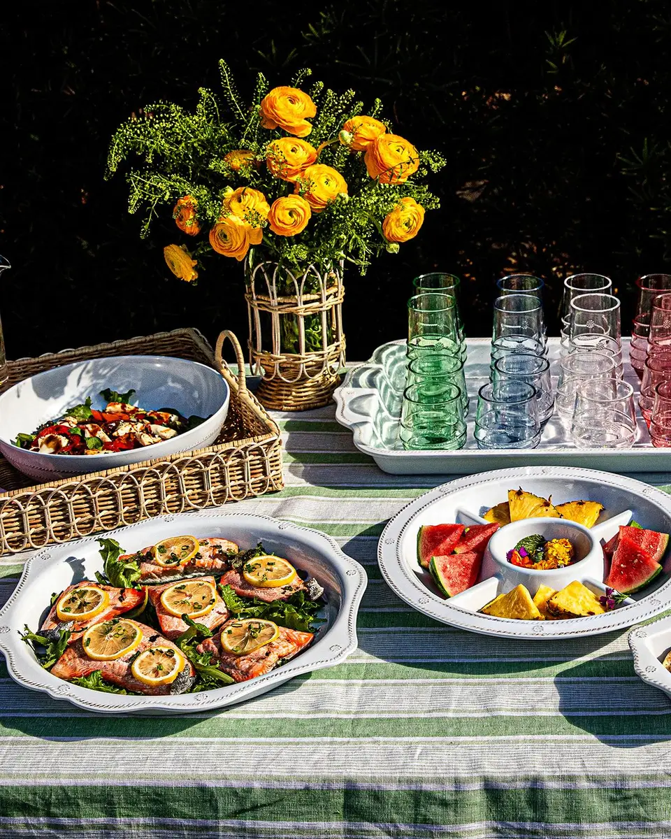 Juliska Berry & Thread Melamine 15" Crudite Platter - Whitewash | Thumbnail 3 Juliska Berry & Thread Melamine 15" Crudite Platter - Whitewash | Thumbnail 3