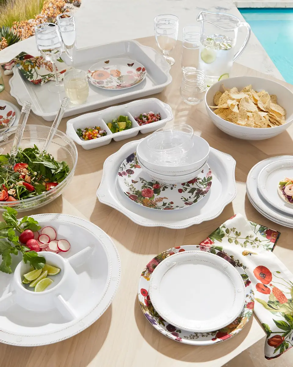 Juliska Berry & Thread Melamine 15" Crudite Platter - Whitewash | Thumbnail 4 Juliska Berry & Thread Melamine 15" Crudite Platter - Whitewash | Thumbnail 4