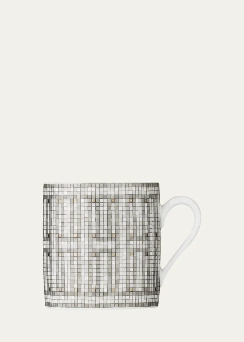 HERMÈS Mosaique Au 24 Platinum Coffee Cup and Saucer Set | Thumbnail 2 HERMÈS Mosaique Au 24 Platinum Coffee Cup and Saucer Set | Thumbnail 2