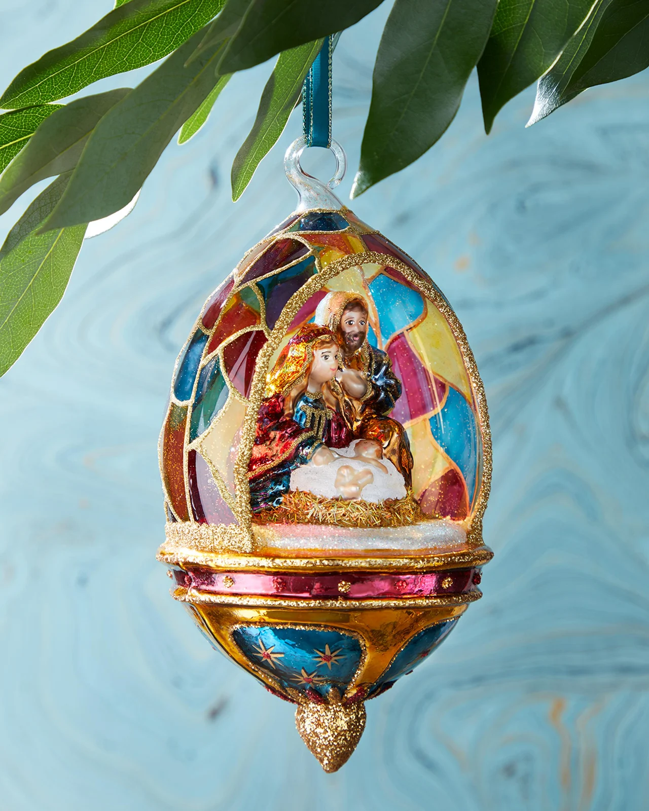 Exclusive Nativity In Dome Christmas Ornament