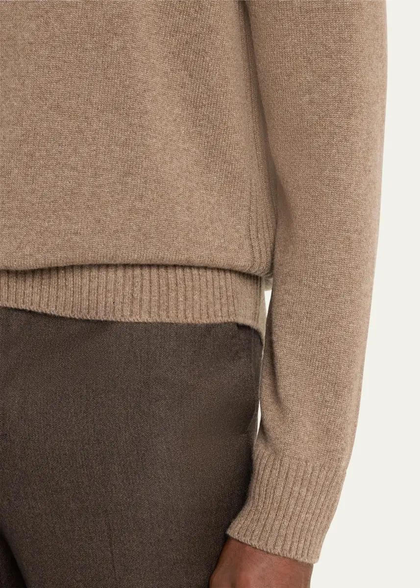 Bergdorf Goodman Men's Rib Baby Cashmere Pullover | Thumbnail 5 Bergdorf Goodman Men's Rib Baby Cashmere Pullover | Thumbnail 5