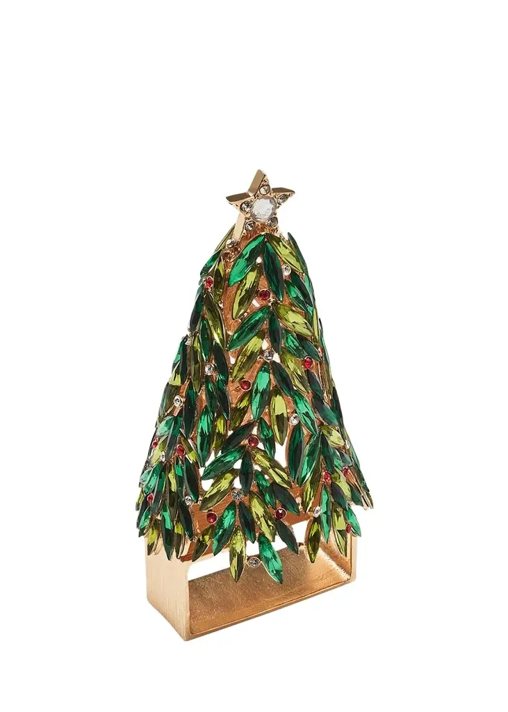 Kim Seybert Bejeweled Christmas Napkin Rings, Set of 4