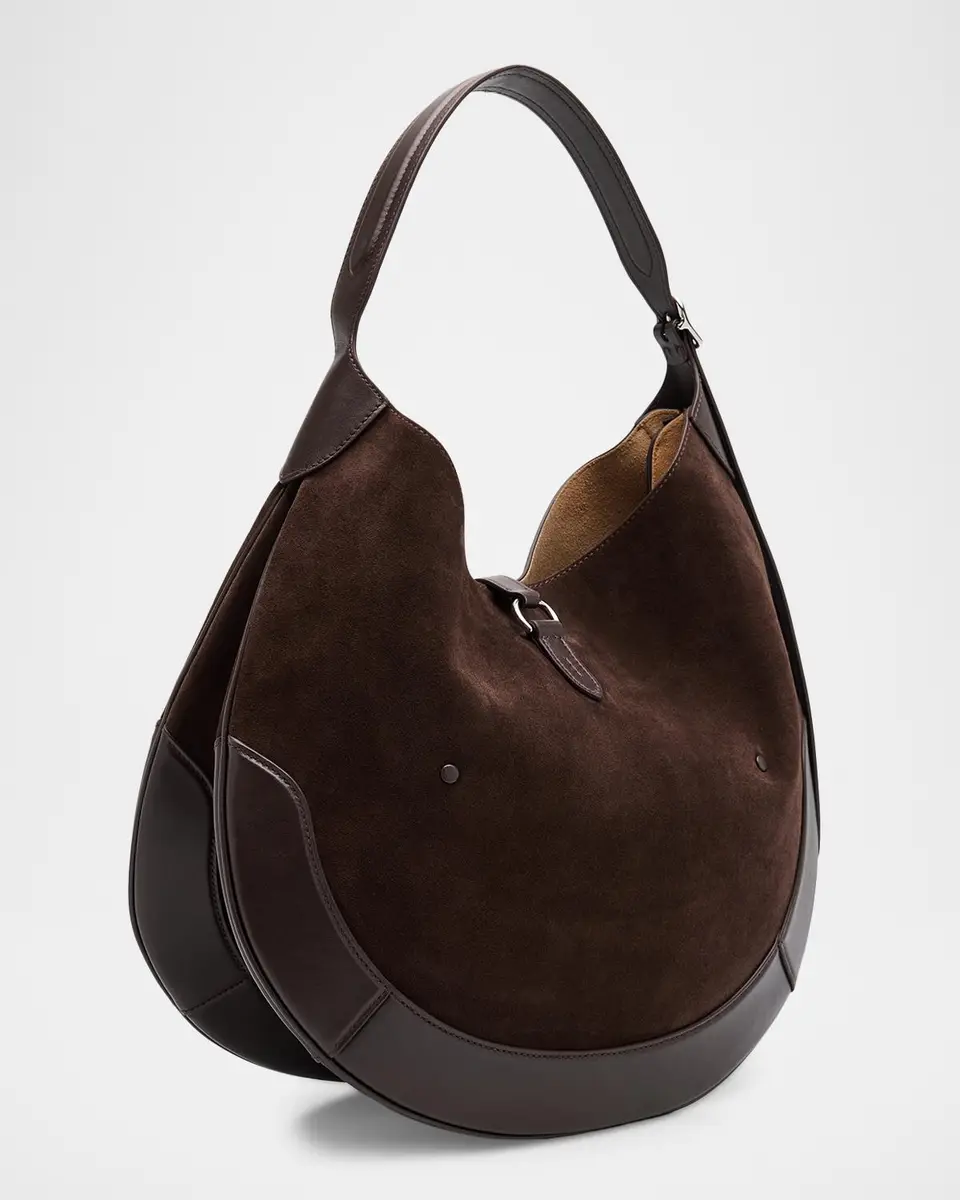 Polo Ralph Lauren Polo ID Suede Large Shoulder Bag | Thumbnail 3 Polo Ralph Lauren Polo ID Suede Large Shoulder Bag | Thumbnail 3