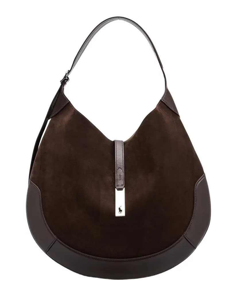 Polo ID Suede Large Shoulder Bag