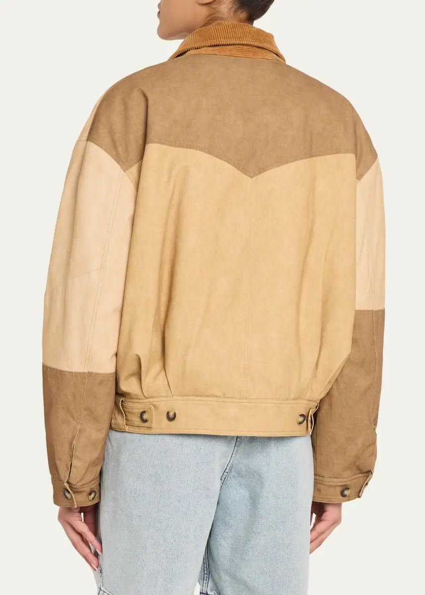 Etoile Isabel Marant Risla Colorblocked Cotton Jacket | Thumbnail 3