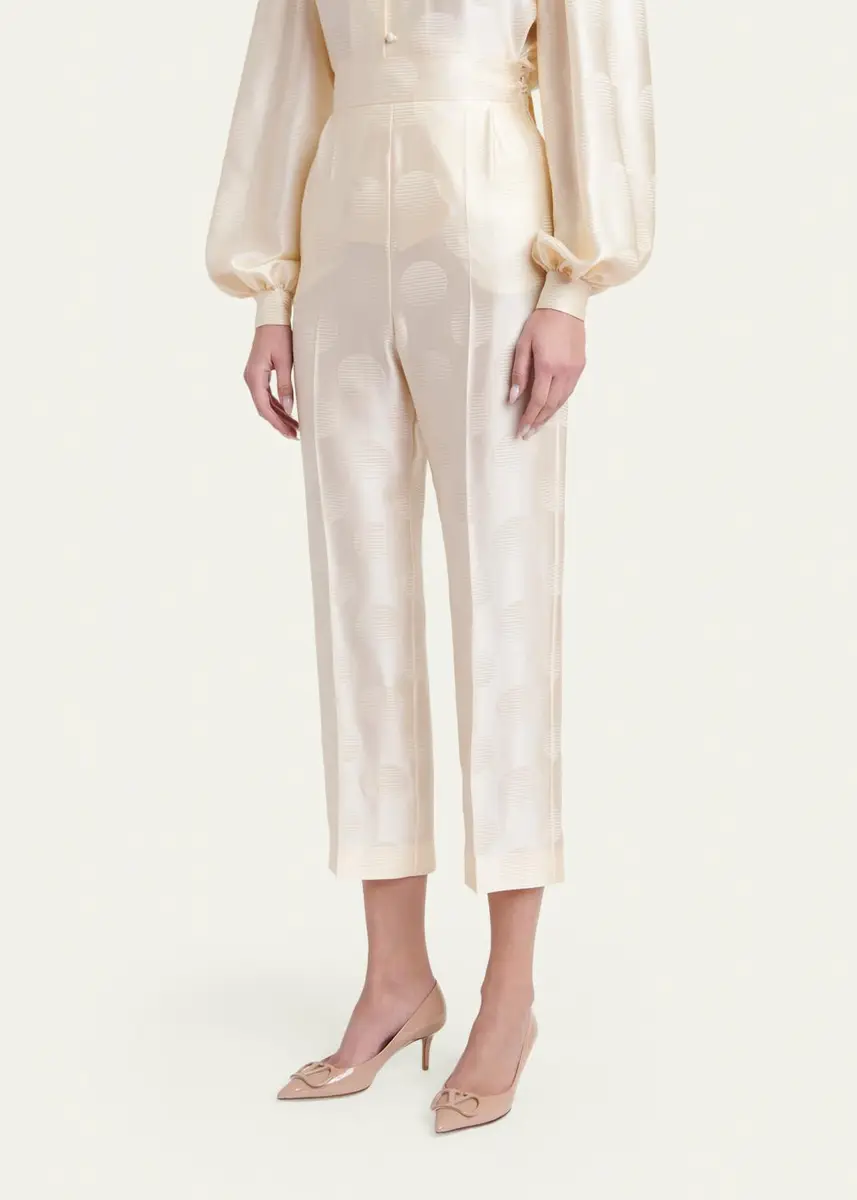 Valentino Garavani Satin Polka Dot Trousers | Thumbnail 4
