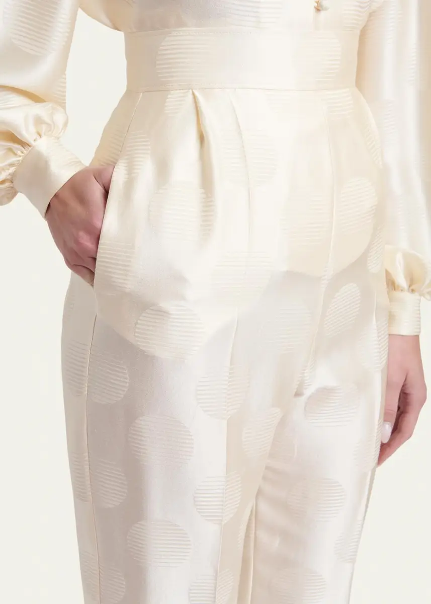 Valentino Garavani Satin Polka Dot Trousers | Thumbnail 5
