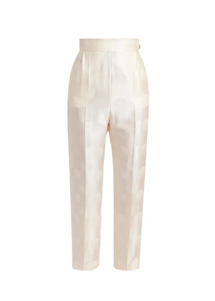 Valentino Garavani Satin Polka Dot Trousers | Image 1 Valentino Garavani Satin Polka Dot Trousers | Image 1