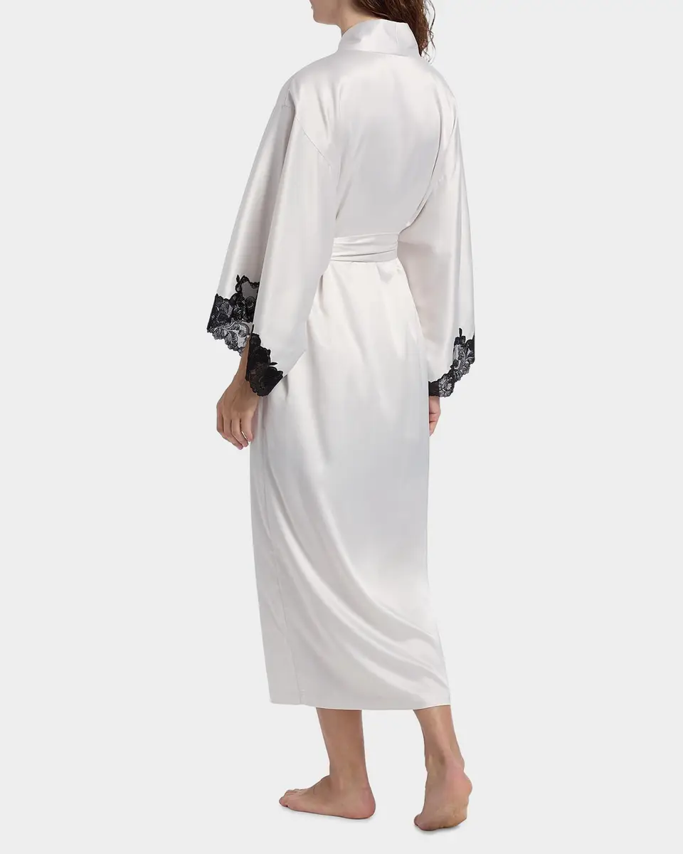 Natori Peony Glamour Lace-Trim Robe | Thumbnail 3 Natori Peony Glamour Lace-Trim Robe | Thumbnail 3