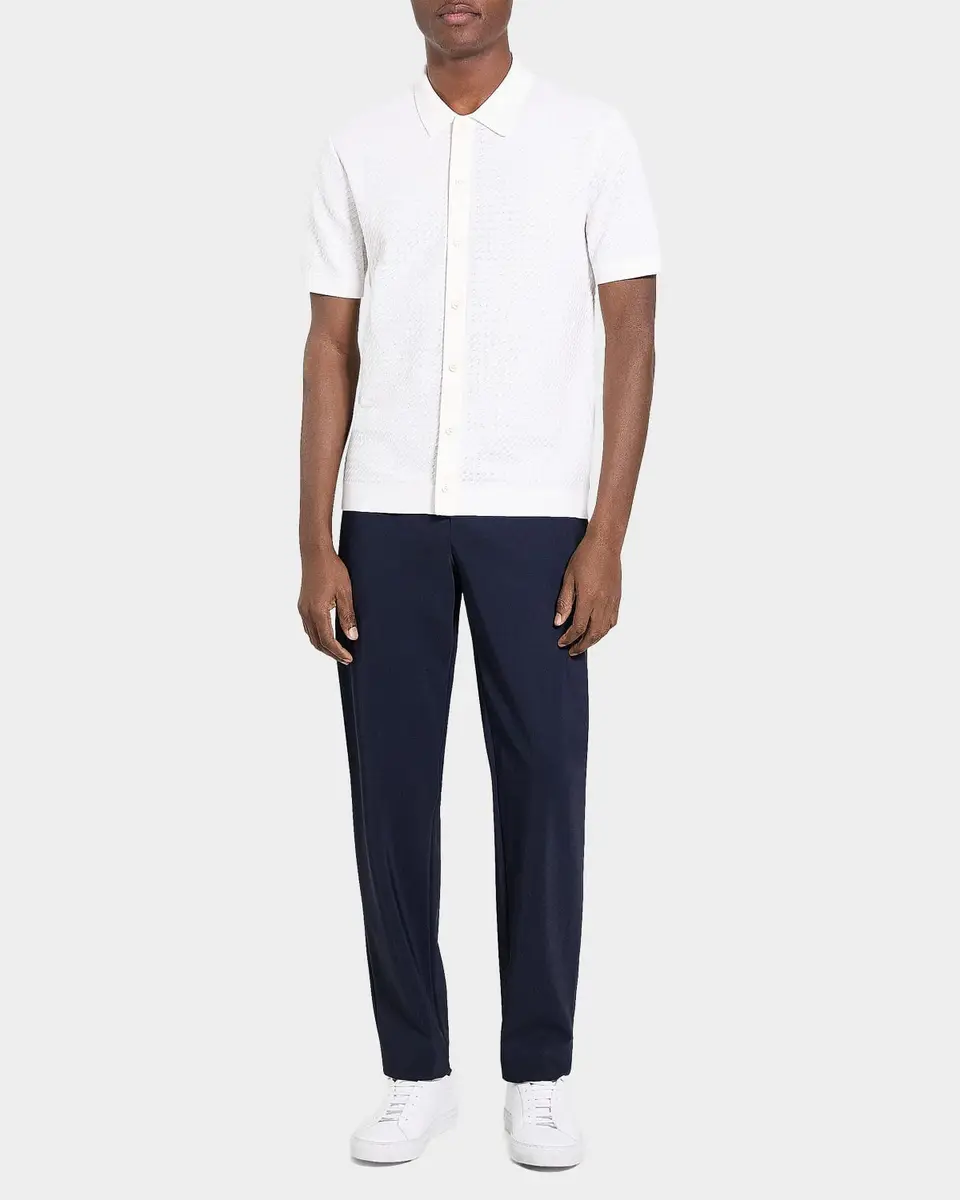 Theory Men's Cairn Cotton Waffle-Knit Shirt | Thumbnail 2 Theory Men's Cairn Cotton Waffle-Knit Shirt | Thumbnail 2