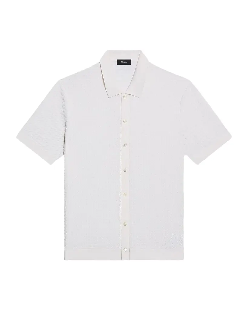Theory Men's Cairn Cotton Waffle-Knit Shirt