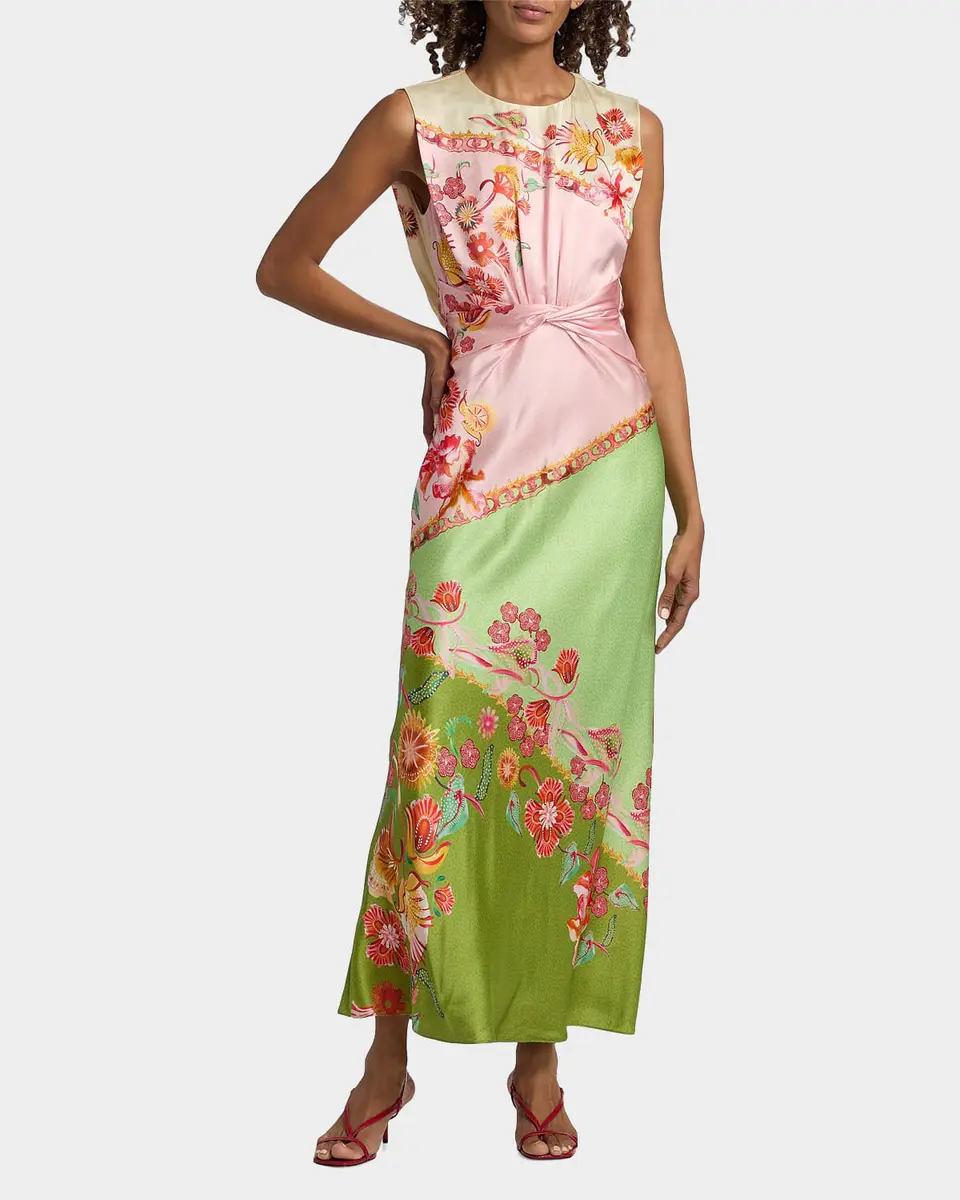 Saloni Gwen Silk Midi Dress | Thumbnail 2 Saloni Gwen Silk Midi Dress | Thumbnail 2