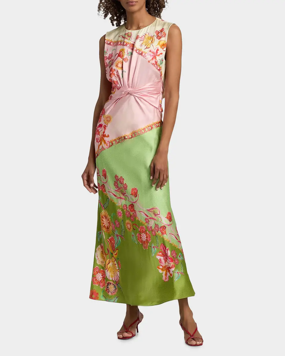 Saloni Gwen Silk Midi Dress | Thumbnail 4 Saloni Gwen Silk Midi Dress | Thumbnail 4