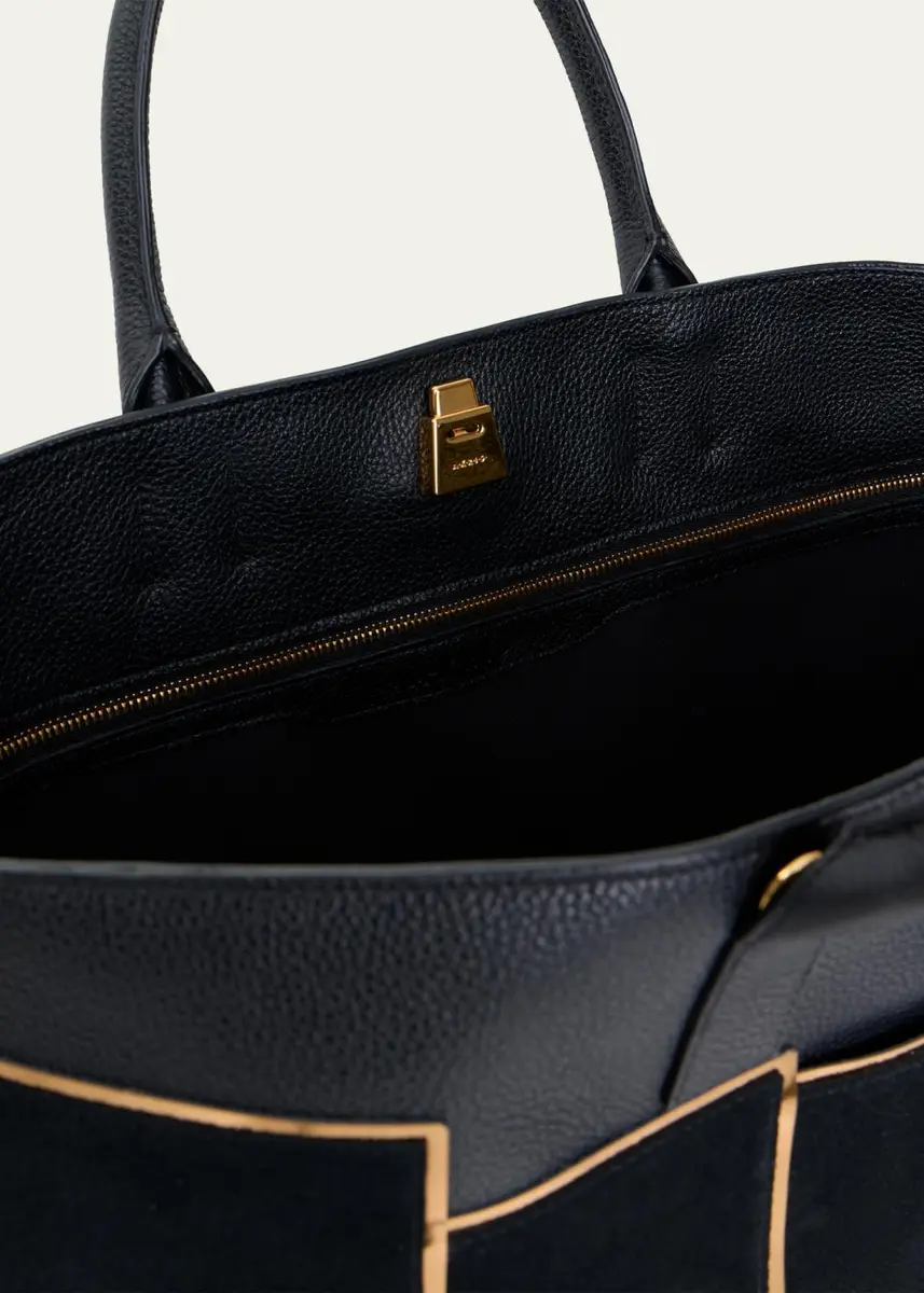 Akris Ai Medium Metallic Patchwork Top-Handle Bag | Thumbnail 2 Akris Ai Medium Metallic Patchwork Top-Handle Bag | Thumbnail 2